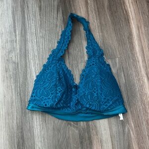 Teal Lace Halter Bralette